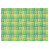 Grün Blau Checker Abstract Muster Tischdecke (Vorderseite (Horizontal))