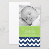 Grün-blau danke Baby-Duschen-Foto-Karten (Vorne/Hinten)