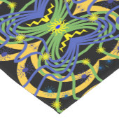 Grün, Blau, Gelb, Abstrakter Kurzer Tischläufer (Ecke)
