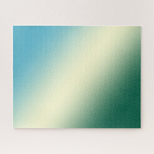 Grün & Blau Gradient harte Herausforderung Puzzle (Horizontal)