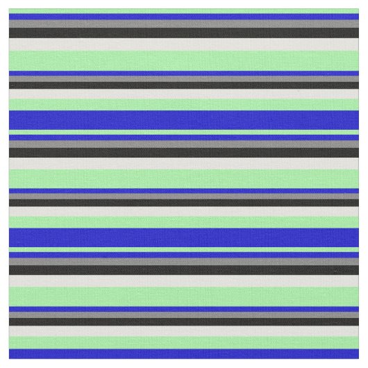 Grün, Blau, Grau, Schwarz und Hellgelbes Muster Stoff (Nahaufnahme)
