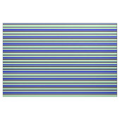 Grün, Blau, Grau, Schwarz und Hellgelbes Muster Stoff (Fat Quarter (45,7 x 55,9 cm))