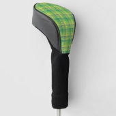 Grün Blau Karo abstraktes Muster Golf Headcover (angewinkelt)