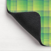 Grün Blau Karo abstraktes Muster Mousepad (Ecke)