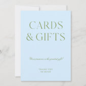 Grün & Blau Karten & Geschenke Hochzeitszeichen (Vorderseite)