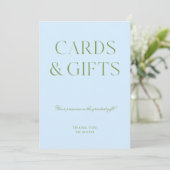 Grün & Blau Karten & Geschenke Hochzeitszeichen (Stehend Vorderseite)