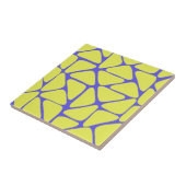 Grün Blau Neon Geometrisches Dreiecks Muster Fliese (Seite)