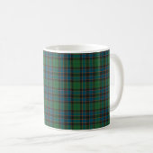 Grün Blau Orange Kariert Tartan Kaffeetasse (VorderseiteRechts)