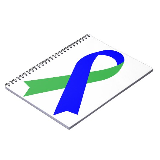 Grün & Blau Pseudotumor Cerebri Neurofibromatose Notizblock (Linke Seite)