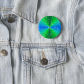 Grün blau Regenbogen mit Regentropfen Button (Beispiel)