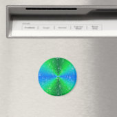 Grün blau Regenbogen mit Regentropfen Magnet (In Situ (Geschirrspüler))