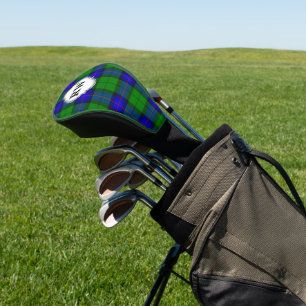 Grün Blau Rot Tartan Karo Monogramm Golf Headcover
