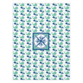 Grün/Blau Spucken Whale Cartoon Tablecloth Kinder Tischdecke (Vorderseite)
