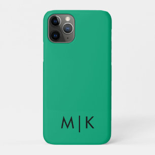 Grün Blau und Schwarz Modernes Monogramm Case-Mate iPhone Hülle