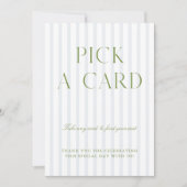 Grün & Blau Wählen Sie eine Karte mit einem Hochze (Vorderseite)