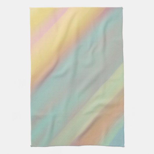Grün Blau Wasserfarbenmuster Geschirrtuch (Vertikal)
