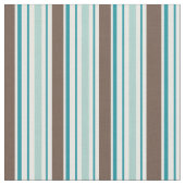 Grün-blaue Brown-Weiß-Streifen Stoff (Nahaufnahme)