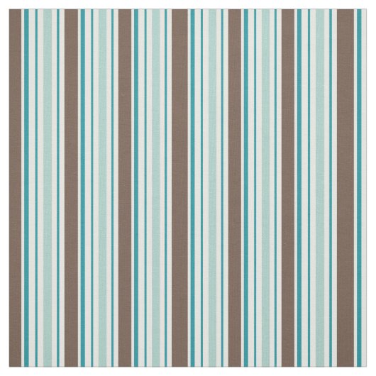 Grün-blaue Brown-Weiß-Streifen Stoff (Muster)
