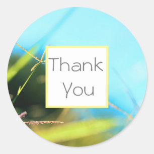 Grün Blaue Natur Danke Hochzeitsgeschenk Aufkleber