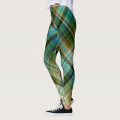 Grün-blaues geometrisches leggings (Links)