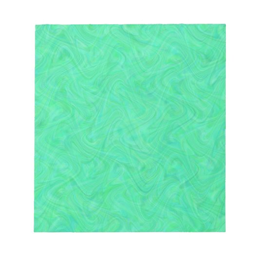 Grün-blaues Marmormuster Notizblock (Vorderseite)