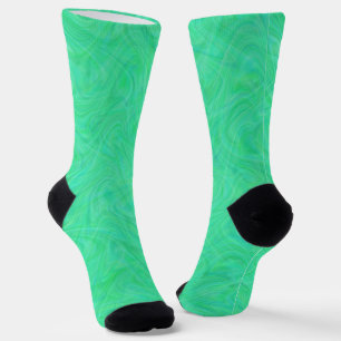 Grün-blaues Marmormuster Socken