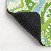 Grün-blaues Paisley Mousepad (Ecke)
