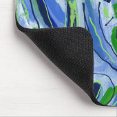 Grün-blaues Weiß Mousepad (Ecke)
