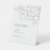 Grün blühende Gastgeschenke Hochzeiten Bitte nehme Sockelschild (Vorderseite)