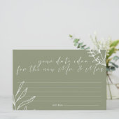 Grün Blume - Abends Showspiel Briefpapier (Stehend Vorderseite)