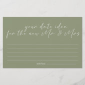 Grün Blume - Abends Showspiel Briefpapier (Vorderseite)