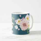 Grün, Blume Kaffee T-Shirt Tasse Trinkbehälter (VorderseiteRechts)