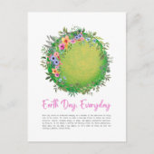 Grün, Blume und Leaf, Tag der Erde Postkarte (Vorderseite)