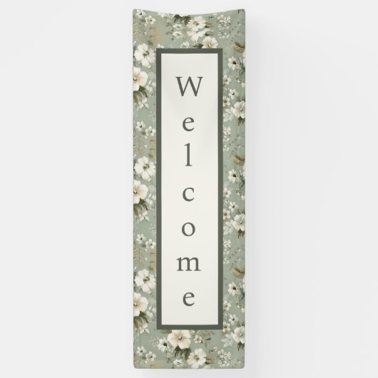 Grün Blumenbanner Banner (Vertikal)