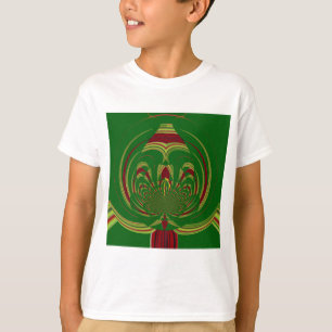 Grün Blumig T-Shirt