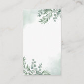 Grün blütenblütendusche Mädchen Begrüßung Anmelden Begleitkarte (Rückseite)