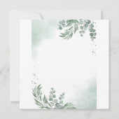 Grün blütenblütendusche Mädchen Begrüßung Anmeldun (Rückseite)