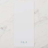 Grün Boho Einladung Postkarte (Rückseite)