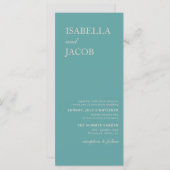 Grün Boho Einladung Postkarte (Vorne/Hinten)