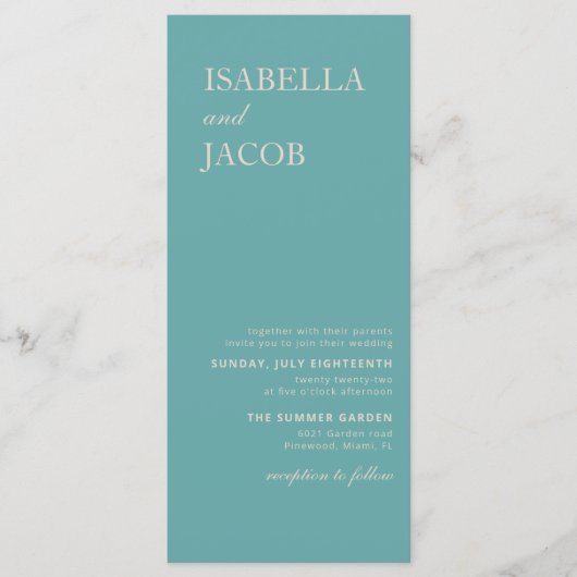 Grün Boho Einladung Postkarte (Vorderseite)