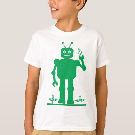 Grün-Bot-Kleid T-Shirt (Vorderseite)