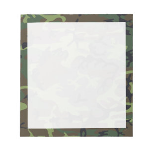 Grün, Braun, Schwarz Camo Tarnmuster Notizblock