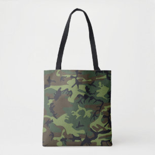 Grün, Braun, Schwarz Camo Tarnmuster Tasche