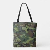 Grün, Braun, Schwarze Camouflage Tasche (Rückseite)