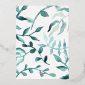 Grün, Braun, Silberpinecone Kranz, Eukalyptus Folieneinladung (Rückseite)