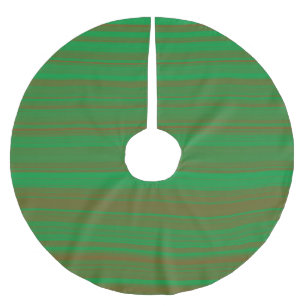 Grün Braun Streifen Polyester Weihnachtsbaumdecke