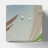 Grün, Braun und Beige Pinselstriche Geschenkschachtel (Oben)