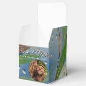 Grün, Braun und Beige Pinselstriche Geschenkschachtel (Geöffnet)