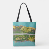 Grün, Braun und Gelb Tasche (Rückseite)