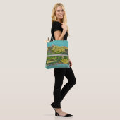 Grün, Braun und Gelb Tasche (Am Model)